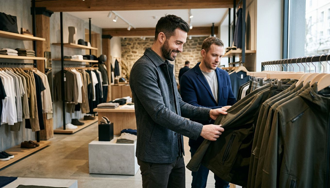 Évolution des tendances boutique : matières innovantes au service du confort masculin